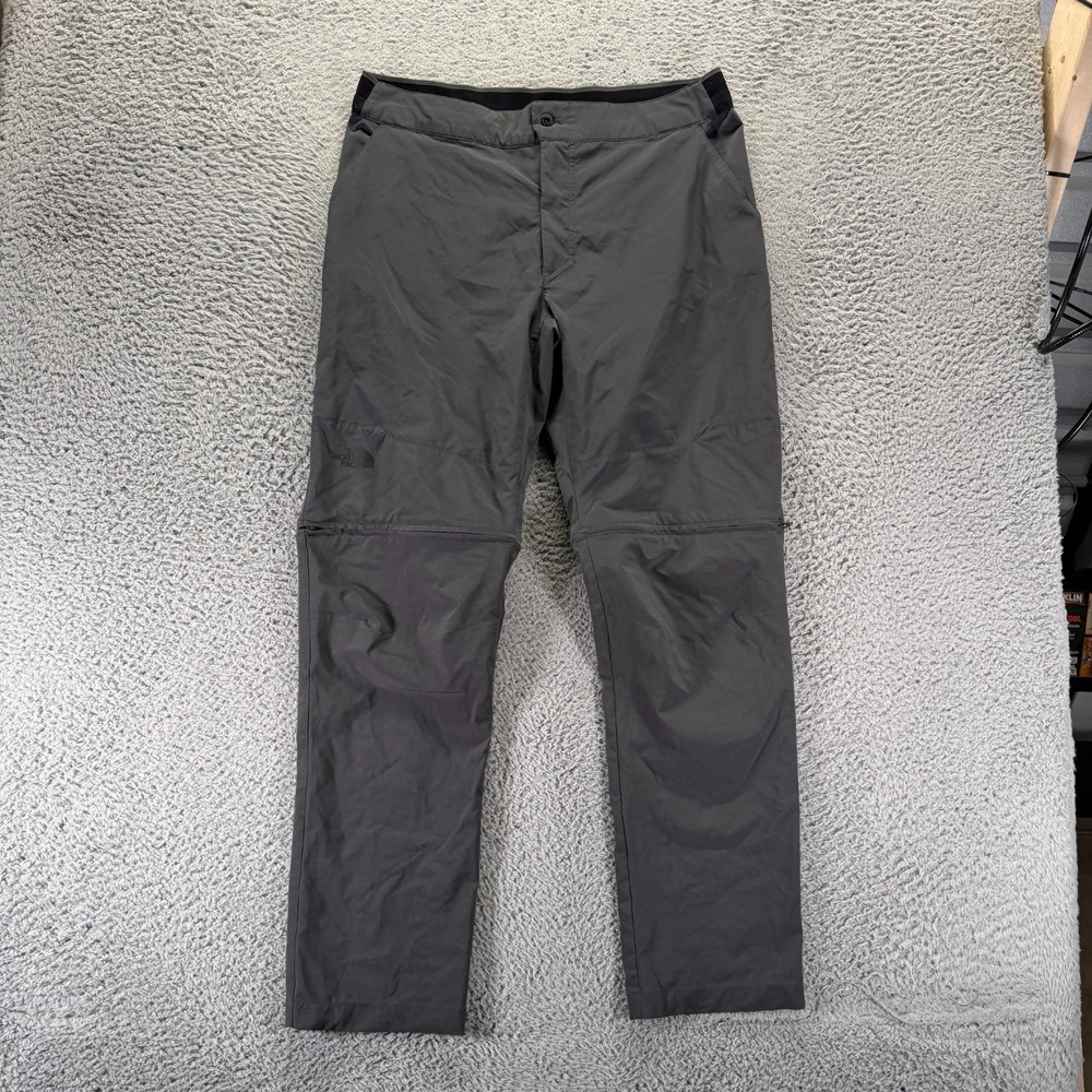 The North Face Pant Mens 36x31 Gray Polyester Windbreaker Straight Convertible